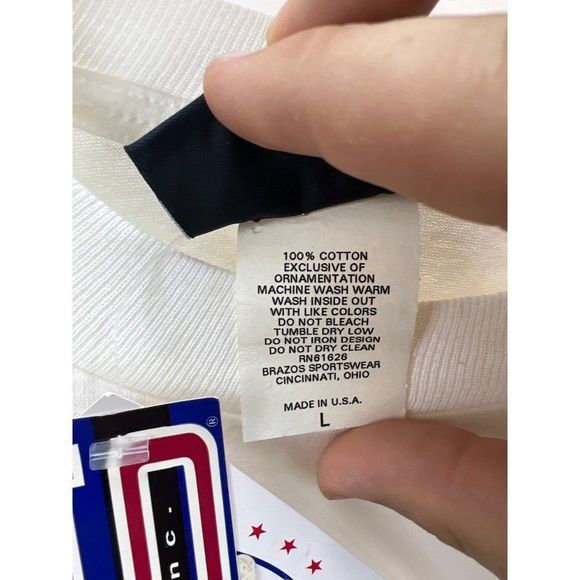 Vtg NWT 1999 Crable Sportswear Cleveland Indians Stock In The Tribe Sz L Shirt - Picture 6 of 11